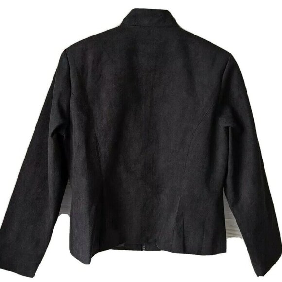 BIRCH HILL Black and Blue Embroidered Open Front - Picture 2 of 5